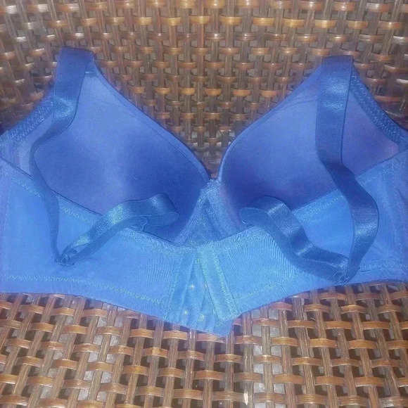 NWT Mamia Intimates Blue Adjustable Lace Detail Everyday Underwire Bra Size 34DD - Picture 2 of 7